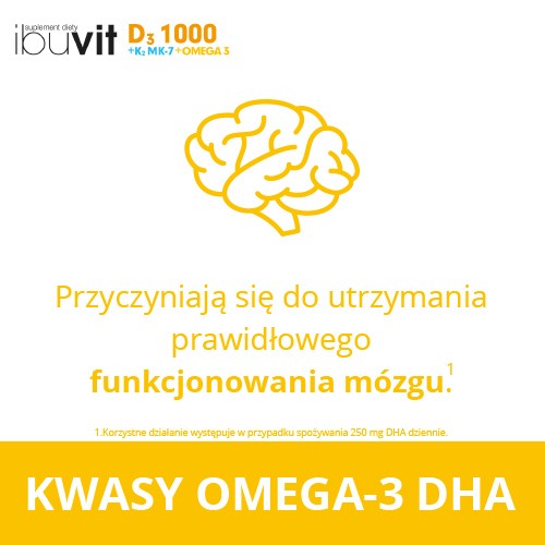 Zdjęcie produktu - 3 Ibuvit D3 1000 + K2 MK-7 Omega 3 - 30kaps.