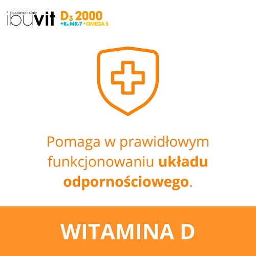 Miniaturka artykułu - #1 Ibuvit D3 2000 + K2 MK-7 Omega 3 - 30kaps.
