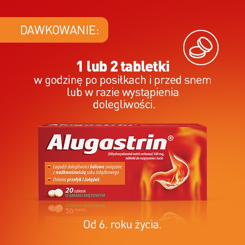 Zdjęcie produktu - 4 Alugastrin do ssania miętowe, 20 tabletek