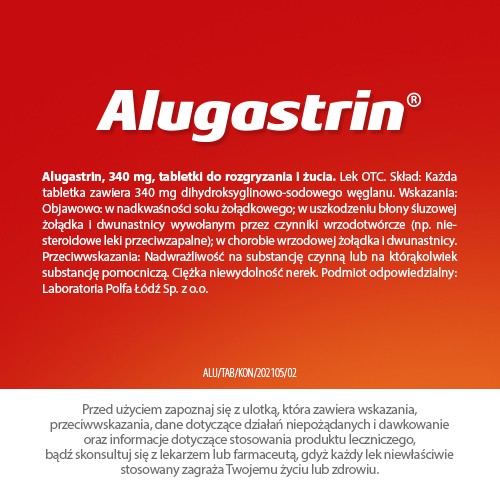 Zdjęcie produktu - 6 Alugastrin do ssania miętowe, 20 tabletek