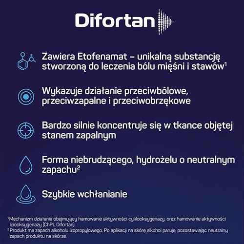 Miniaturka artykułu - #1 Difortan żel 0,1 g/g 50 g