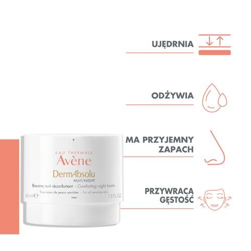 Miniaturka artykułu - #1 AVENE DermAbsolu Krem na noc przywracający komfort sk&oacute;ry, 40ml