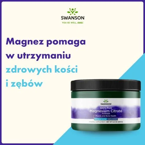 #1 – Swanson Cytrynian Magnezu 100%, 244 g