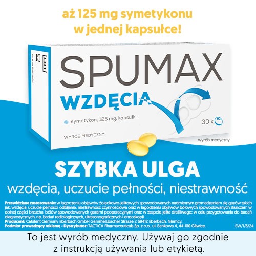 Miniaturka artykułu - #0 Spumax wzdęcia kapsułki miękkie 0,125g - 30 kapsułek