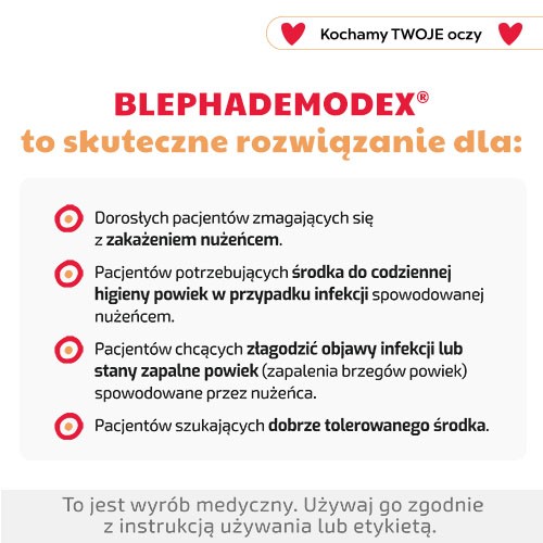 Zdjęcie produktu - 3 BlephaDemodex chusteczki do higieny powiek i rzęs, 30szt.
