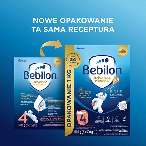 #0 – Bebilon 4 Pronutra Junior Formuła na bazie mleka po 2. roku życia, 1000 g (2 x 500 g)