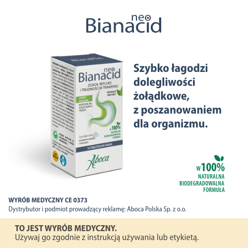 Miniaturka artykułu - #0 NeoBianacid, 14 tabl. do ssania - na nadkwaśność i refluks