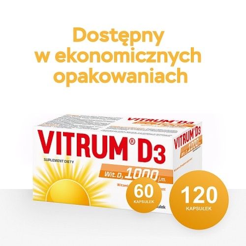 Zdjęcie produktu - 2 Vitrum D3 D31000j.m - 120kaps.