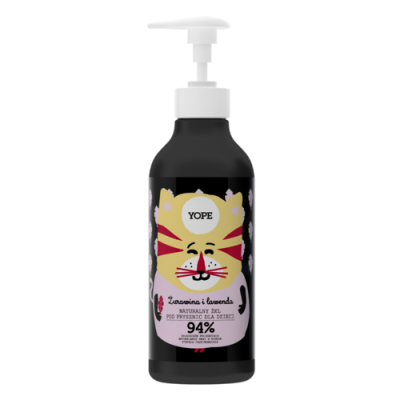 Miniaturka artykułu - #0 YOPE żel pod prysznic dla dzieci żurawina i lawenda, 400ml