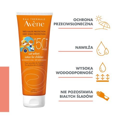 Miniaturka artykułu - #0 Avene SUN Mleczko dla dzieci SPF50+, 250ml