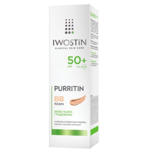 Miniaturka artykułu - #0 Iwostin Purritin BB Krem SPF 50+, 30 ml