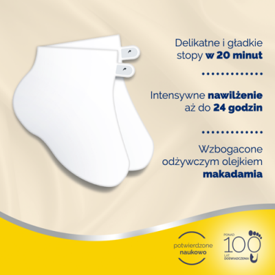Zdjęcie produktu - 0 SCHOLL Nawilżająca maska do stóp z olejkiem makadamia - 1szt.