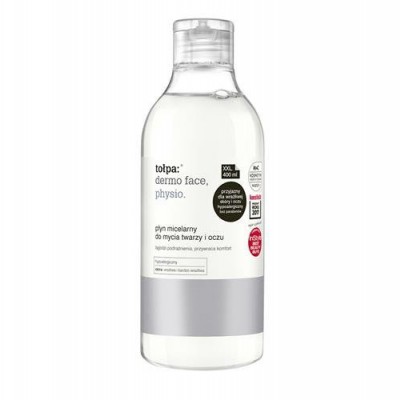 Miniaturka artykułu - #0 Tołpa physio, płyn micelarny do mycia twarzy i oczu, 400 ml