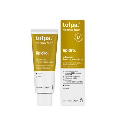 Miniaturka artykułu - #0 Tołpa lipidro, odżywczy krem regenerujący BOGATY, 40 ml