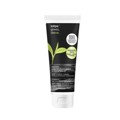Miniaturka artykułu - #0 TOŁPA Green detox węglowa pasta-żel złuszczająca do mycia twarzy, 125 ml