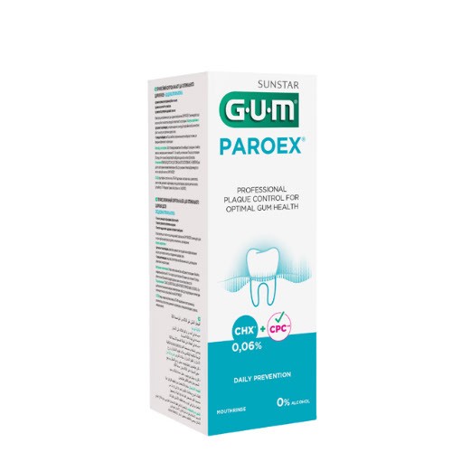 Miniaturka artykułu - #0 Sunstar GUM Paroex 0,06% Płyn do płukania jamy ustnej, 500 ml