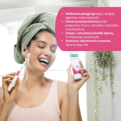 Miniaturka artykułu - #1 Sunstar GUM SensiVital+ Pasta do zęb&oacute;w nadwrażliwych, 75 ml