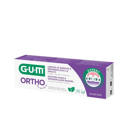 Miniaturka artykułu - #0 Sunstar GUM Ortho Pasta do zęb&oacute;w dla os&oacute;b z aparatem ortodontycznym, 75 ml
