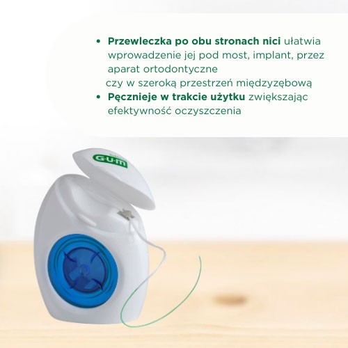 Miniaturka artykułu - #1 Sunstar GUM Easy Floss Nić dentystyczna, 30 m