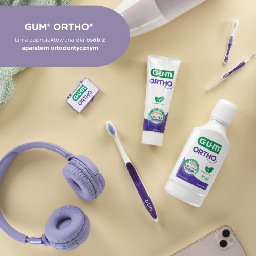 Zdjęcie produktu - 2 Sunstar GUM Ortho Szczoteczka do zęb&oacute;w dla os&oacute;b z aparatem ortodontycznym