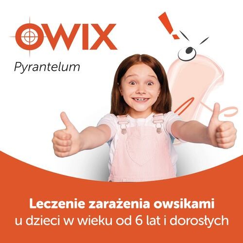 Miniaturka artykułu - #1 Pyrantelum Owix Polpharma 0,25g - lek na owsiki, 3tabl.