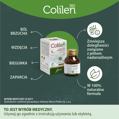Miniaturka artykułu - #0 Colilen IBS, 60 kaps. - do leczenia Zespołu jelita nadwrażliwego