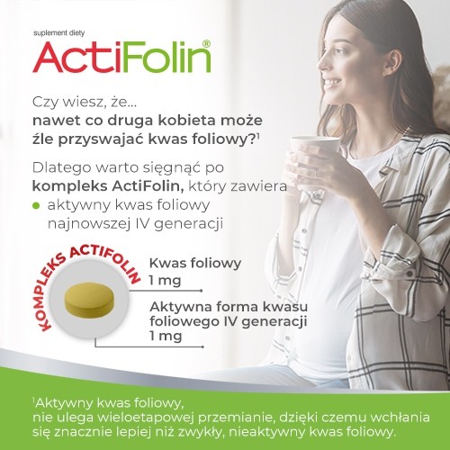 Miniaturka artykułu - #1 POLSKI LEK ActiFolin 2 mg - 30 tabletek