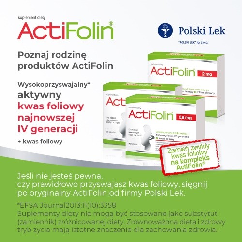 Zdjęcie produktu - 2 POLSKI LEK ActiFolin 2 mg - 30 tabletek