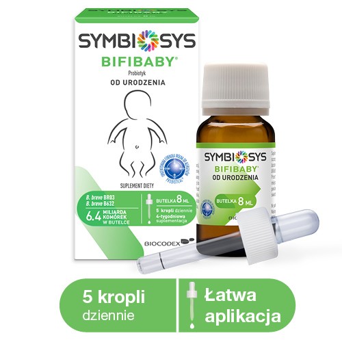 Zdjęcie produktu - 7 SYMBIOSYS Bifibaby krople - 8 ml