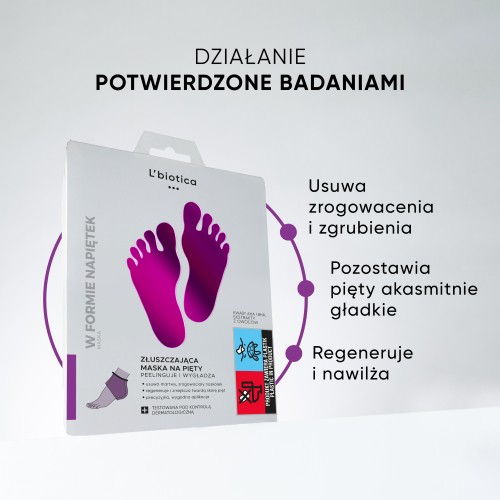 Miniaturka artykułu - #1 L'BIOTICA maska złuszczająca na pięty - 1 para
