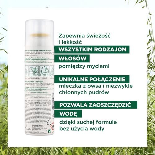 Miniaturka artykułu - #1 KLORANE Szampon suchy z mleczkiem z owsa, 150ml