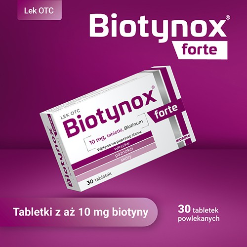 Miniaturka artykułu - #0 Biotynox Forte  Lek z biotyną 10 mg - 30 tabl.