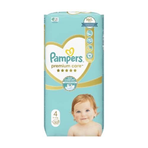 Zdjęcie produktu - 3 Pampers Premium Care Pieluszki rozmiar 4, 52 sztuk