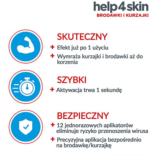 Miniaturka artykułu - #1 Help4skin kurzajki i brodawki - 50 ml