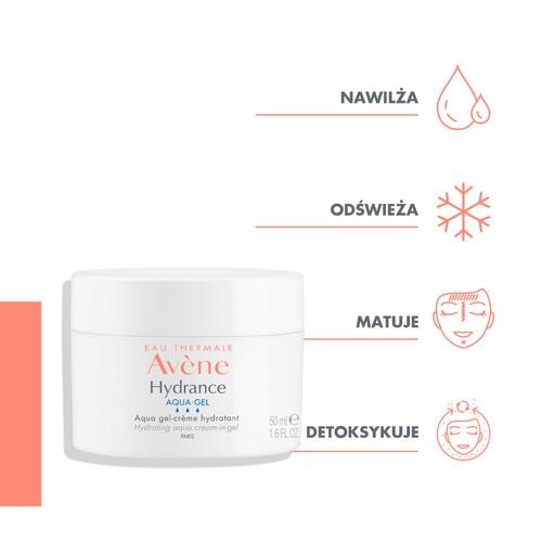 Miniaturka artykułu - #1 AVENE HYDRANCE Aqua-Gel krem - żel do twarzy, 50 ml