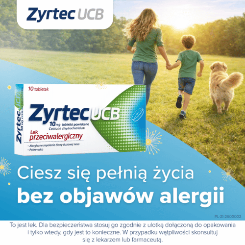 Zdjęcie produktu - 4 Zyrtec UCB 10 mg, 10 tabletek - lek na alergię