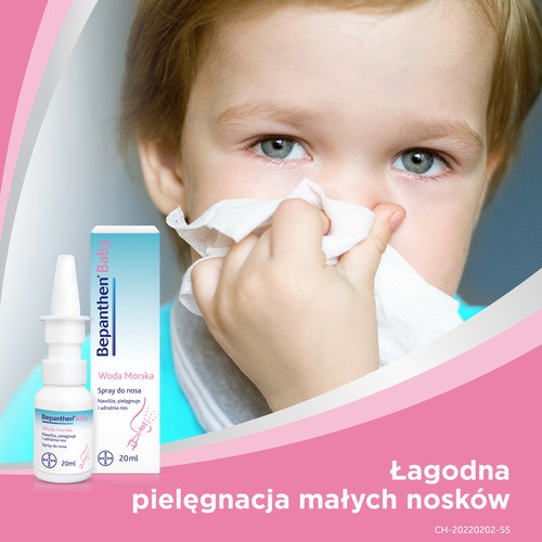 Zdjęcie produktu - 5 Bepanthen Baby Woda Morska Spray do nosa - 20ml