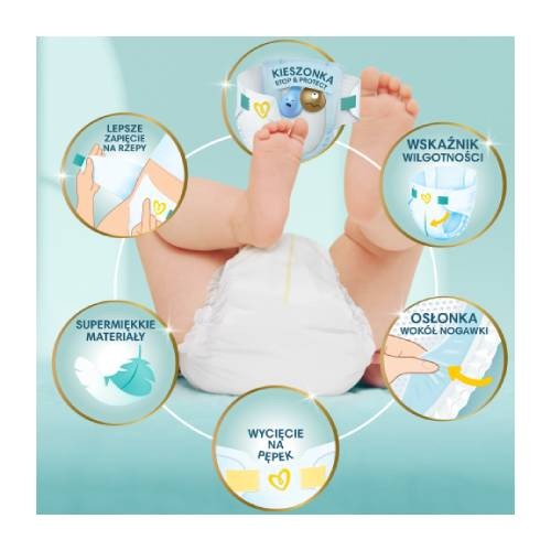 Zdjęcie produktu - 3 Pampers Premium Care Pieluszki dla dzieci rozmiar 2, 4-8kg, 68 szt.