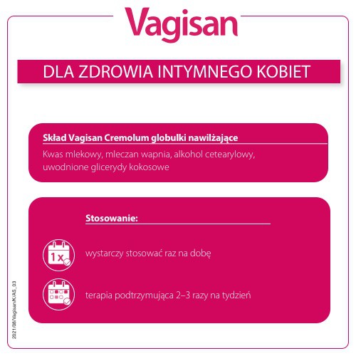 Zdjęcie produktu - 2 Vagisan Cremolum Globulki nawilżające - 16szt