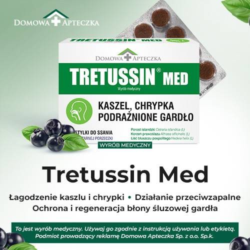 Miniaturka artykułu - #0 DOMOWA APTECZKA Tretussin Med, 24 pastylki 