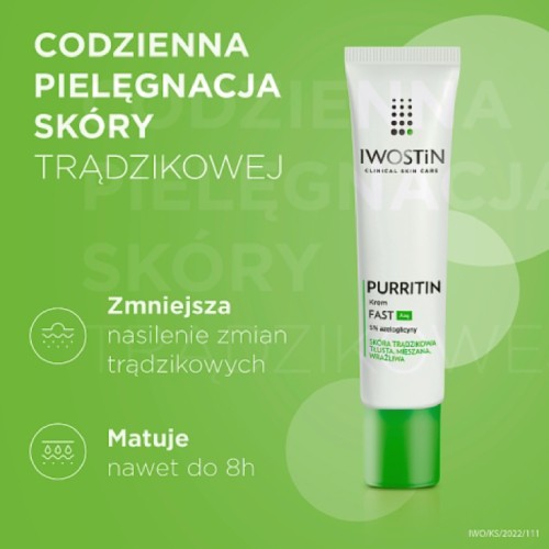 Zdjęcie produktu - 0 Iwostin Purritin FAST AZG Krem na trądzik, 40 ml