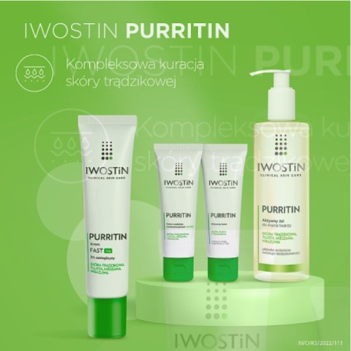 Zdjęcie produktu - 3 Iwostin Purritin FAST AZG Krem na trądzik, 40 ml