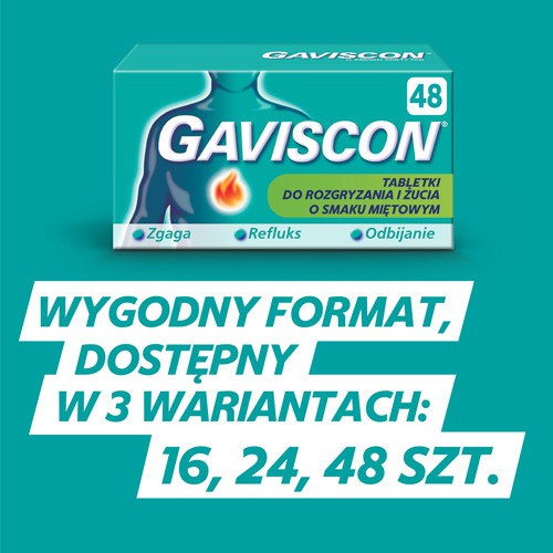 #6 – Gaviscon o smaku mięty - 48 tabletek