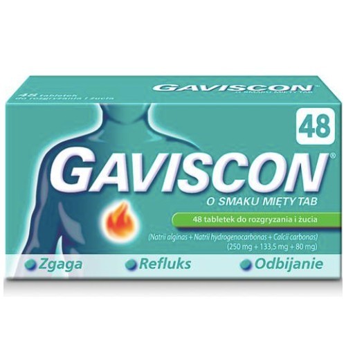 #8 – Gaviscon o smaku mięty - 48 tabletek