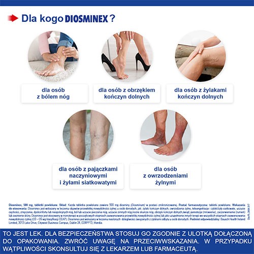 Zdjęcie produktu - 5 Diosminex 500mg, 60tabl. powl.