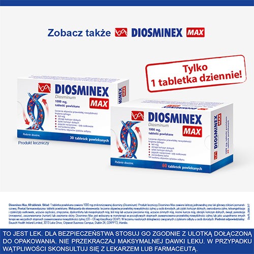 Zdjęcie produktu - 6 Diosminex 500mg, 60tabl. powl.