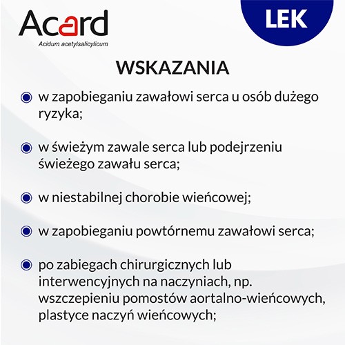Miniaturka artykułu - #1 Acard 150 mg tabletki dojelitowe, 60tabletek