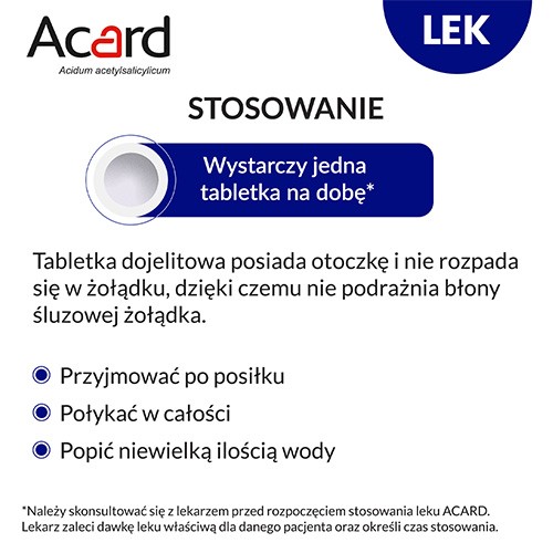 Zdjęcie produktu - 3 Acard 150 mg tabletki dojelitowe, 60tabletek