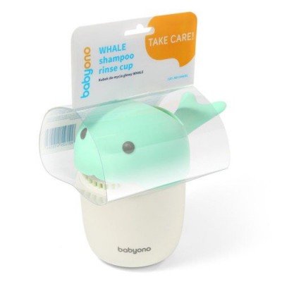 Zdjęcie produktu - 3 BABYONO Kubek do mycia głowy WHALE 1344/02 miętowy