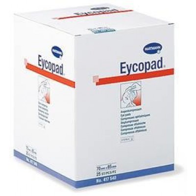 Miniaturka artykułu - #0 Hartmann EYCOPAD Opatrunek jałowy na oczy 70mmx85mm, 25szt